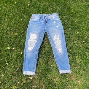 Miss Me Blue Boyfriend Jeans Distressed Style